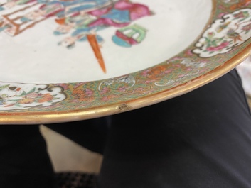An extensive Chinese Canton famille rose dinner service, 19th C.