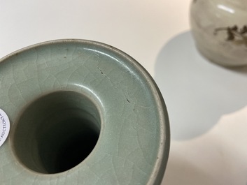 A Chinese Longquan celadon 'kinuta' vase, Southern Song