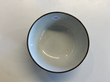 A Chinese 'Bleu de Hue' bowl for the Vietnamese market, Thieu Tri mark, 19th C.