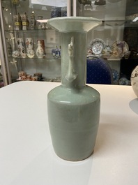 A Chinese Longquan celadon 'kinuta' vase, Southern Song