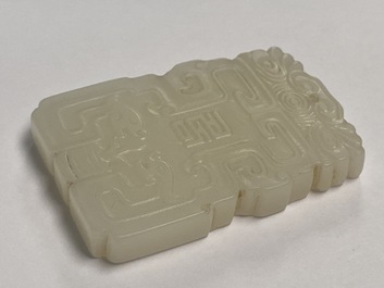 Un pendentif en jade blanche, Chine, Qing
