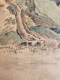 Li Qiujun (1899-1973): &lsquo;Lettr&eacute;s en temps de loisirs', encre et couleurs sur papier