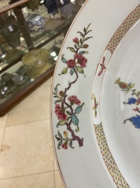 A Chinese famille rose dish with floral design, Qianlong