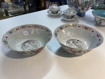 A pair of Chinese famille rose bowls for the Straits or Peranakan market, 19th C.