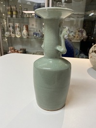 A Chinese Longquan celadon 'kinuta' vase, Southern Song