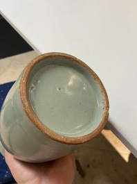 A Chinese Longquan celadon 'kinuta' vase, Southern Song