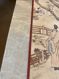Li Qiujun (1899-1973): &lsquo;Lettr&eacute;s en temps de loisirs', encre et couleurs sur papier