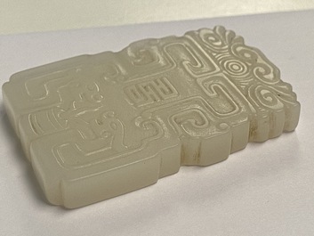 Un pendentif en jade blanche, Chine, Qing
