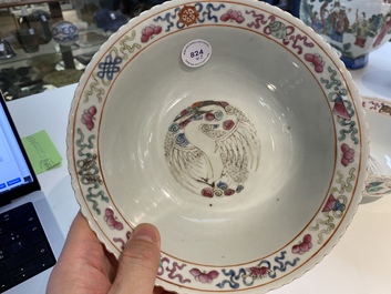 A pair of Chinese famille rose bowls for the Straits or Peranakan market, 19th C.
