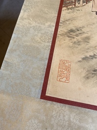 Li Qiujun (1899-1973): &lsquo;Lettr&eacute;s en temps de loisirs', encre et couleurs sur papier