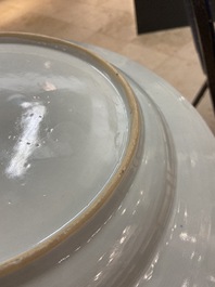A Chinese famille rose dish with floral design, Qianlong