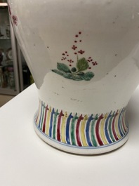 A Chinese famille rose vase with birds among blossoming branches, Qianlong