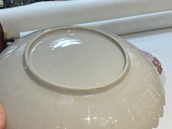 Three Chinese famille verte dishes and a bowl, Kangxi