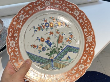 Three Chinese famille verte dishes and a bowl, Kangxi