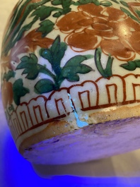 A Chinese wucai 'phoenixes' vase, Transitional period