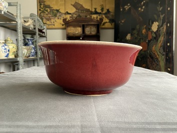 A Chinese monochrome sang de boeuf-glazed bowl, Qianlong