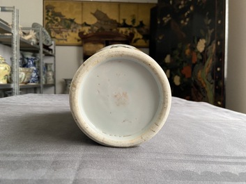 A Chinese qianjiang cai 'meiping' vase with cranes, Republic