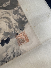 Wu Hufan (1894-1968): 'Vogels bij bloesemtakken', inkt en kleur op papier, gedat. juni 1937