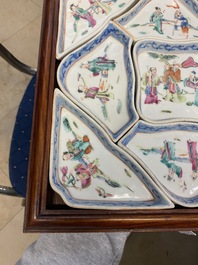Un service &agrave; mendiants en porcelaine de Chine famille rose, 19&egrave;me