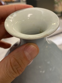 A Chinese monochrome clair-de-lune-glazed 'yuhuchunping' vase, 19th C.