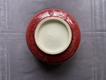 A Chinese monochrome sang de boeuf-glazed bowl, Qianlong