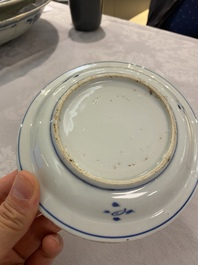 Six coupes en porcelaine de Chine de type ko-sometsuke pour le march&eacute; japonais, &eacute;poque Transition
