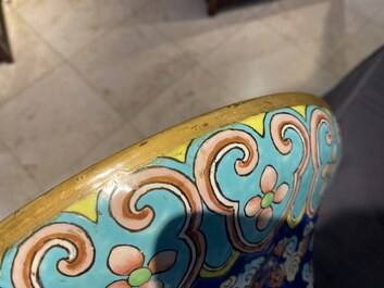 A pair of large Chinese famille rose 'dragon' vases, 19th C.