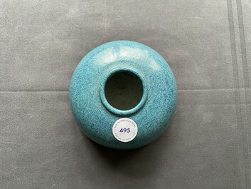 A Chinese robin's egg-glazed water pot, 19/20th C.