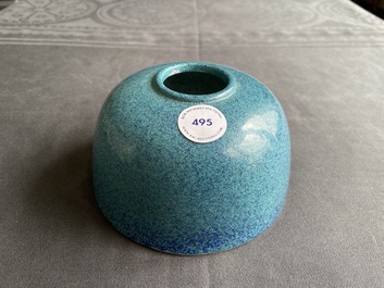A Chinese robin's egg-glazed water pot, 19/20th C.