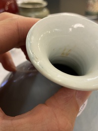 A Chinese monochrome clair-de-lune-glazed 'yuhuchunping' vase, 19th C.
