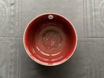 A Chinese monochrome sang de boeuf-glazed bowl, Qianlong