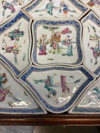 Un service &agrave; mendiants en porcelaine de Chine famille rose, 19&egrave;me