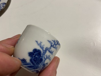 Four Chinese 'Bleu de Hue' porcelain wares for the Vietnamese market, 19th C.