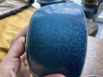 A Chinese robin's egg-glazed water pot, 19/20th C.