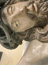 Een grote gepolychromeerde eikenhouten Christus, Vlaanderen, 1e kwart 16e eeuw