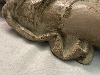 Een grote gepolychromeerde eikenhouten Christus, Vlaanderen, 1e kwart 16e eeuw