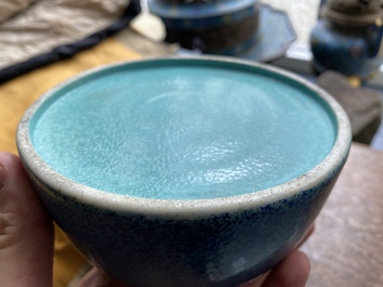 A Chinese robin's egg-glazed water pot, 19/20th C.