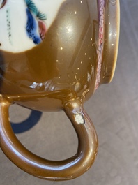 Two Chinese famille rose teapots and covers, Yongzheng/Qianlong