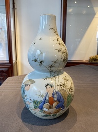 Three Chinese Cultural Revolution vases, one signed Cheng Guang 程光, one dated 1974