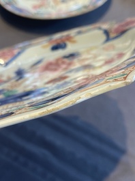 Drie paar Chinese famille rose borden, Qianlong
