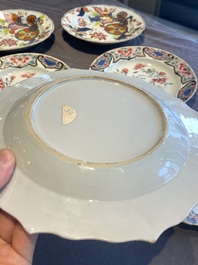 Drie paar Chinese famille rose borden, Qianlong