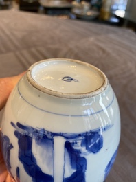 A Chinese blue and white 'Long Eliza' jar, Kangxi