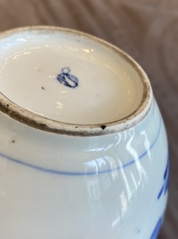 A Chinese blue and white 'Long Eliza' jar, Kangxi