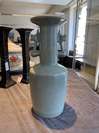 A Chinese Longquan celadon 'kinuta' vase, Southern Song