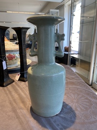 A Chinese Longquan celadon 'kinuta' vase, Southern Song