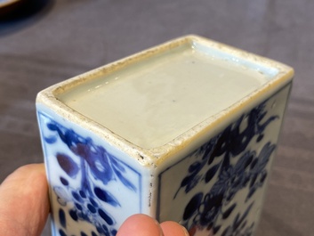 14 Chinese blue and white tea wares, Kangxi and later