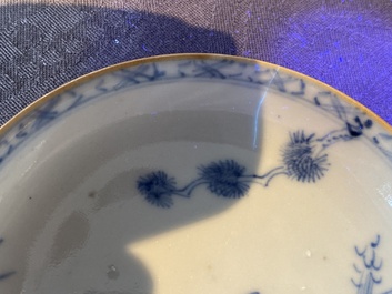 14 Chinese blue and white tea wares, Kangxi and later