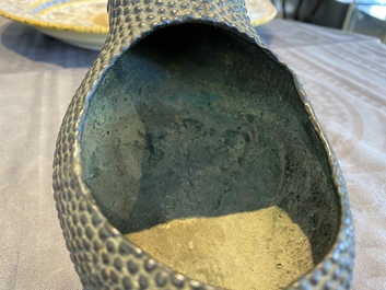 A Chinese bronze 'three-legged toad' censer, Ming