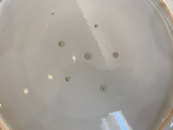A Japanese blue and white Arita dish with sea turtles, Edo, 18th C.