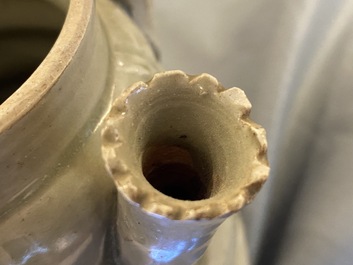 A rare Chinese Yueyao covered urn, probably Song